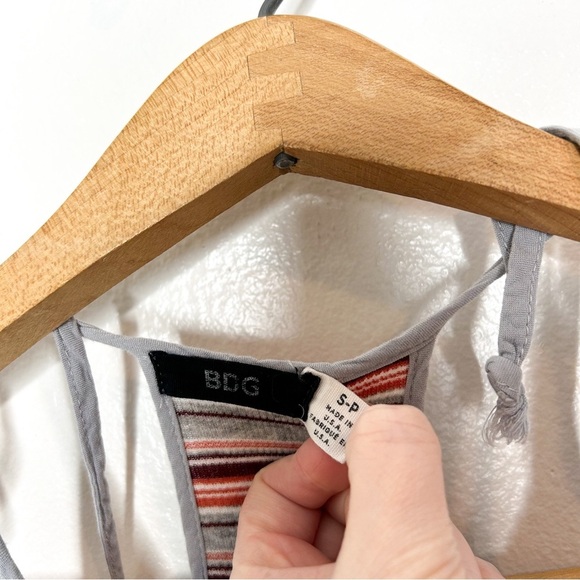 Urban Outfitters BDG Mariah Stripe Knit Tie Shoulder Mini Dress Small S - Picture 8 of 10